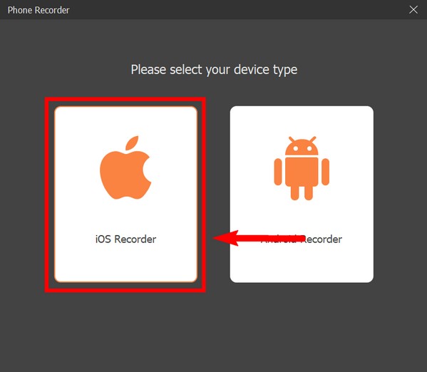Wählen Sie den iOS-Rekorder aus