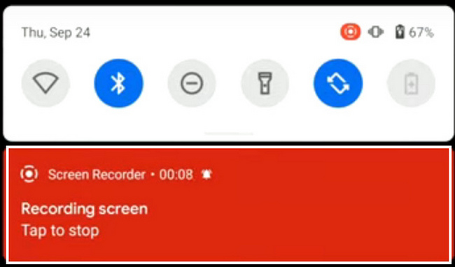 faites glisser la bannière de notification