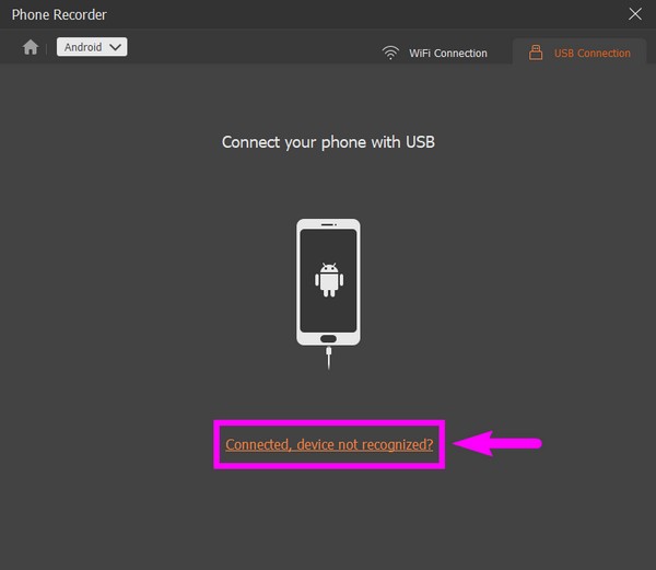 select the Transfer files in the USB mode