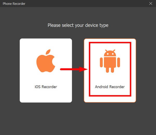 Klik op de Android-recorder