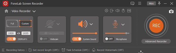 clicking the Custom