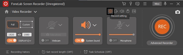 panel de configuración