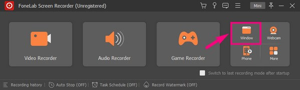 Choose the Window Recorder feature