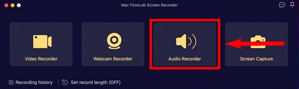 fortsett til Audio Recorder-funksjonen