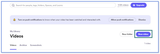 choose the Record A Video button
