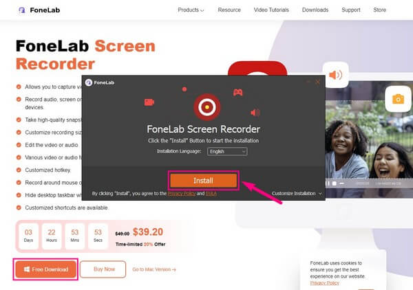 Select the Install tab