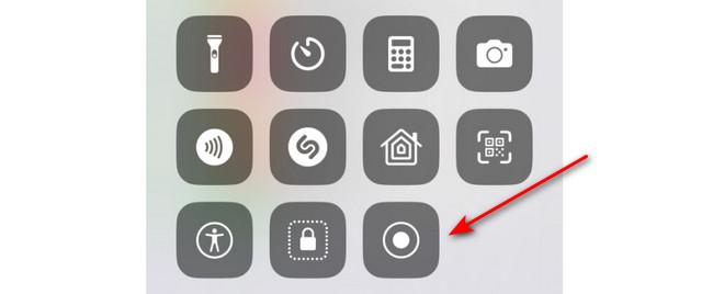 tap screen recorder on iphone control center