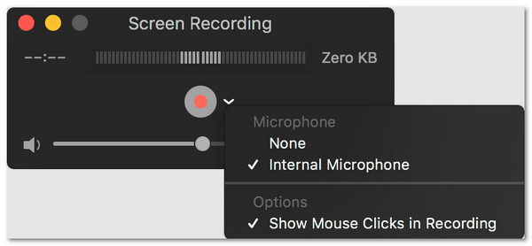 Click Internal Microphone Button