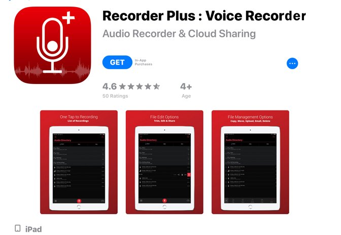 Comment enregistrer de la voix sur iPad Recorder Plus