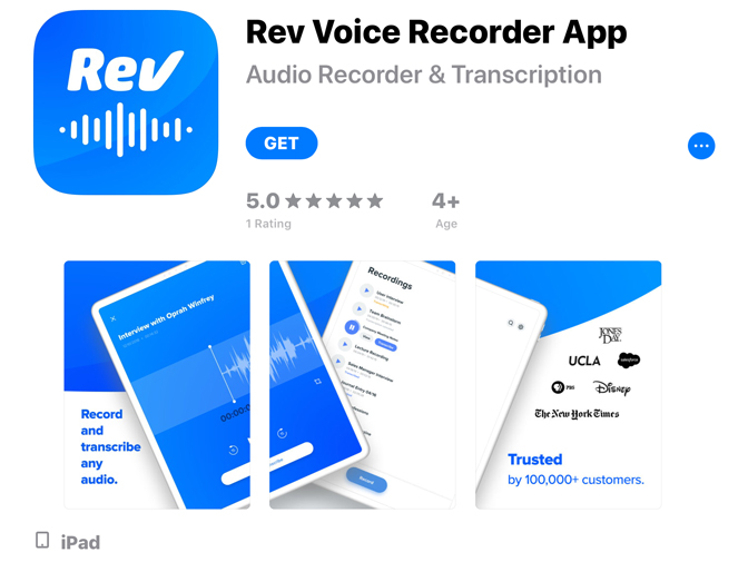 Cómo grabar voz en iPad Rev Voice Recorder