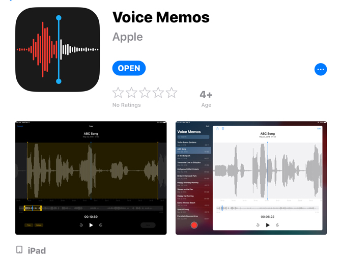 iPadのボイスメモに音声を録音する方法