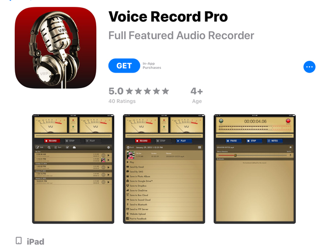 如何在iPad Voice Record Pro上錄製語音