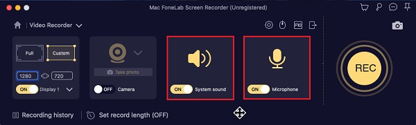 toggle on the System Sound as well as the Microphone