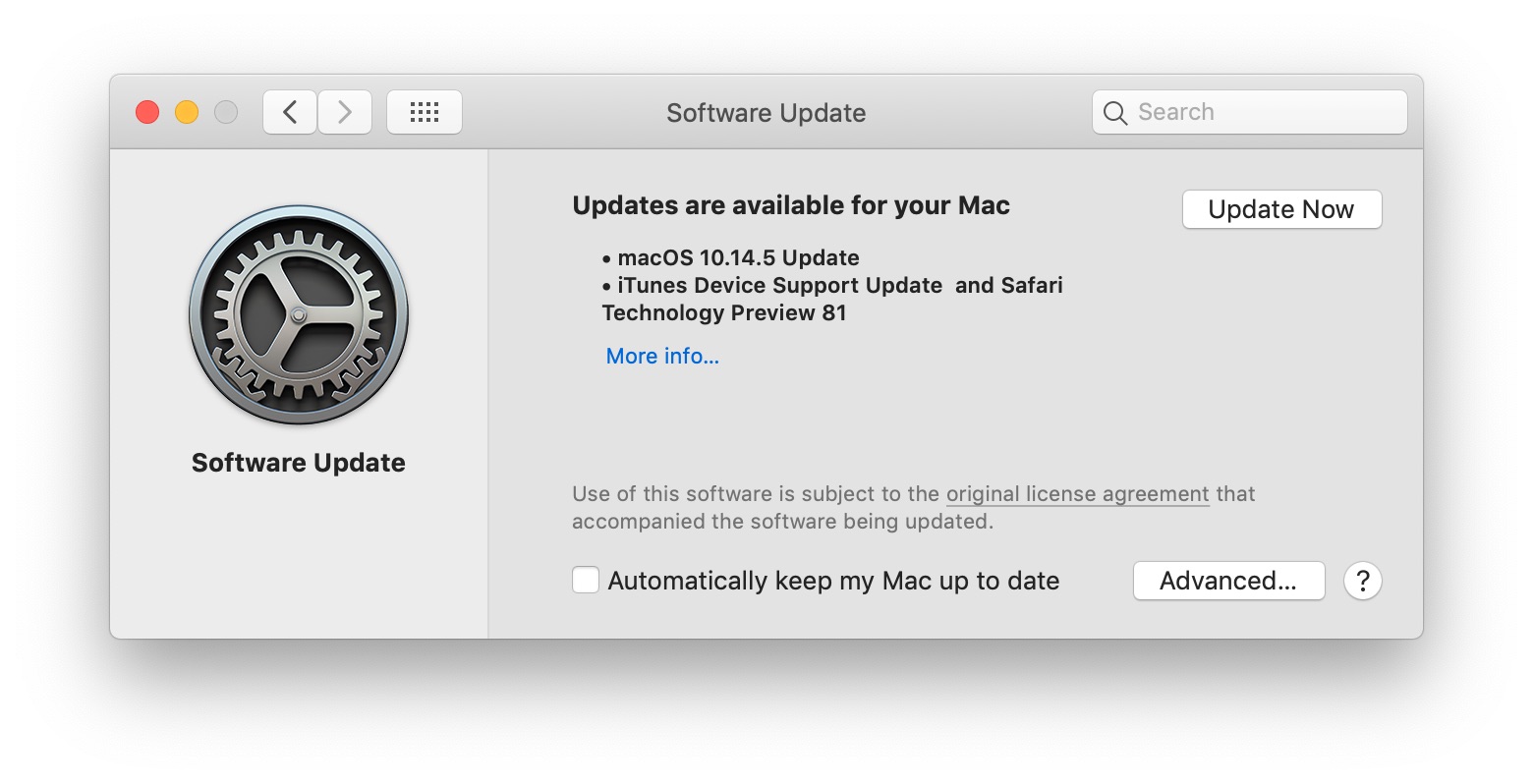 apple software update does not download