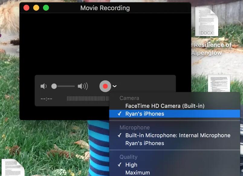 mirror iphone to mac with quicktime