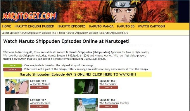 Anime Dubbed Online Naruto Shippuden