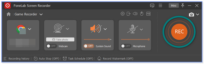 Klik op de knop of het pictogram REC