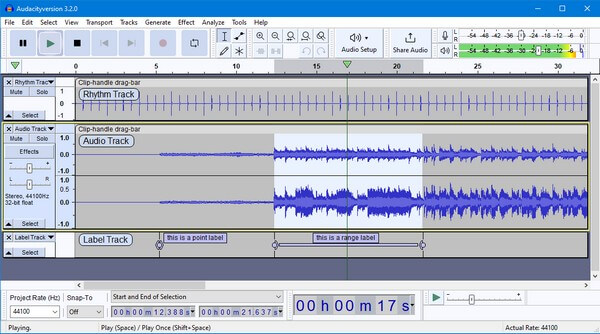 使用 Audacity 从计算机录制音频