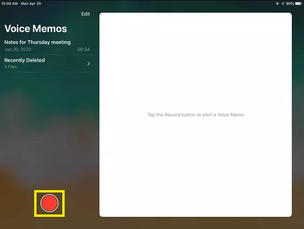 Record Audio on iPad with Voice Memos
