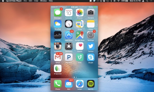 record iphone screen with quicktime