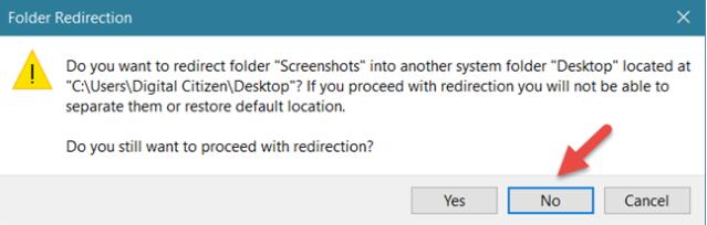 redirection folder