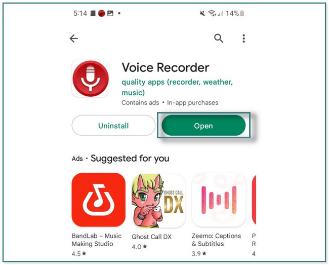 search for the Voice Recorder