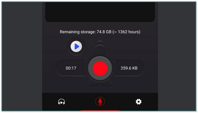 tap the Red Circle button