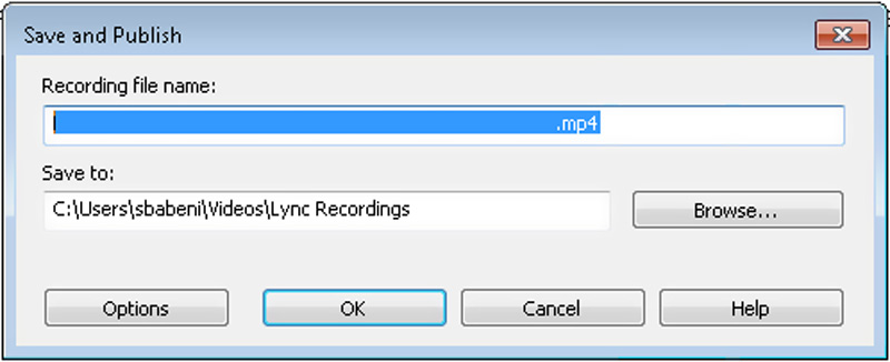 save recorded lync meeting