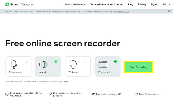 Record Screen on HP Laptop Online