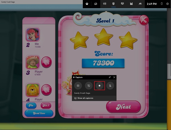 Record on Dell Laptop using Game Bar