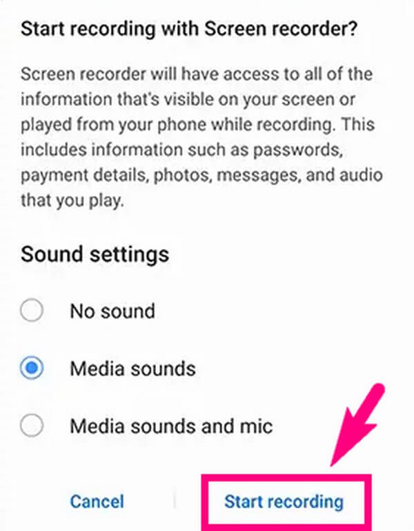 choose from the Sound Settings