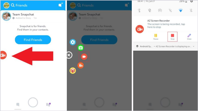 Snapchat reddit az screen recorder How to