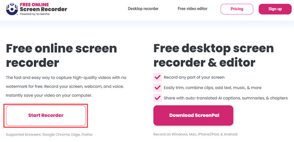 Click Start Recorder Button