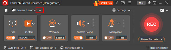 Click Arrow Down Button