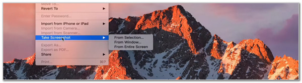 Click Take Screenshot Button