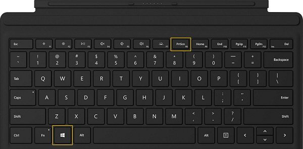 surface de capture d'écran avec couverture de type