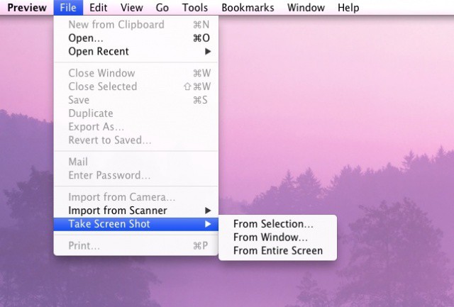 screenshot macbook with preview