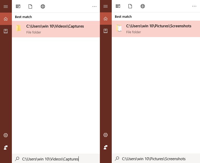 screenshots folder