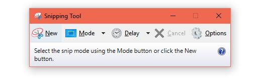snipping tool mode