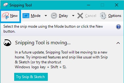 Click the New button