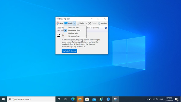 Windows'ta ekran alıntısı aracı