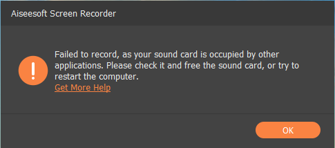 Sound Card Occupied
