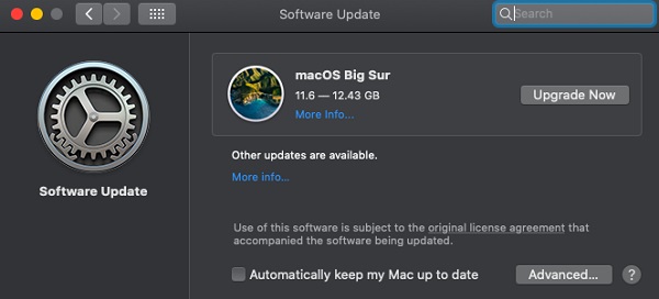 oppdater MacOS-en din