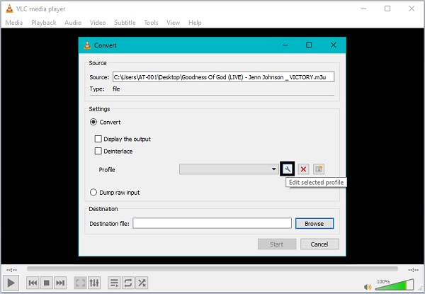 panel de configuración