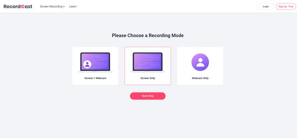 Click the Start Recording tab