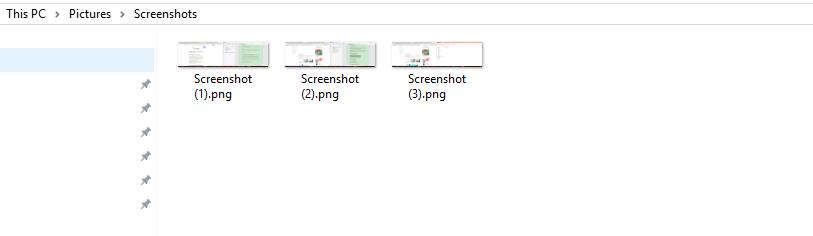 Windows PrintScreenフォルダー