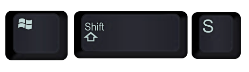 Windows key + Shift + S