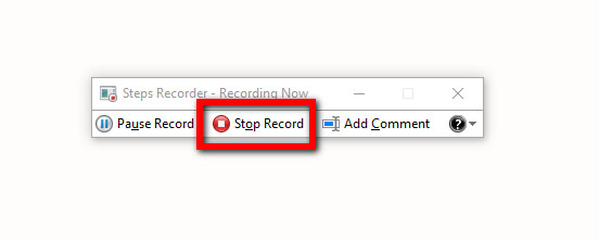 Steps Recorder record
