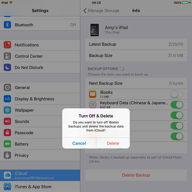 Käytä iCloudia iPhonessa / iPadissa / iPodissa