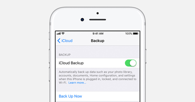 Backup iPhone med iCloud